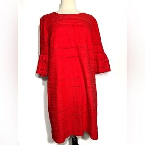 J.Crew Eyelet Coral Shift Dress Size 6